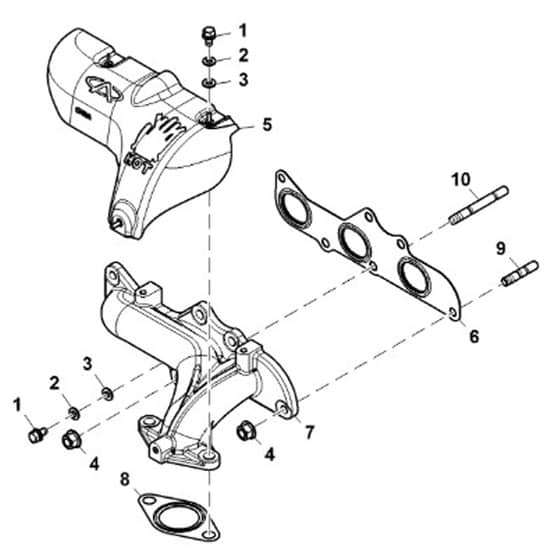 John Deere XUV825M - PC13309 - Exhaust Manifold - ST902153