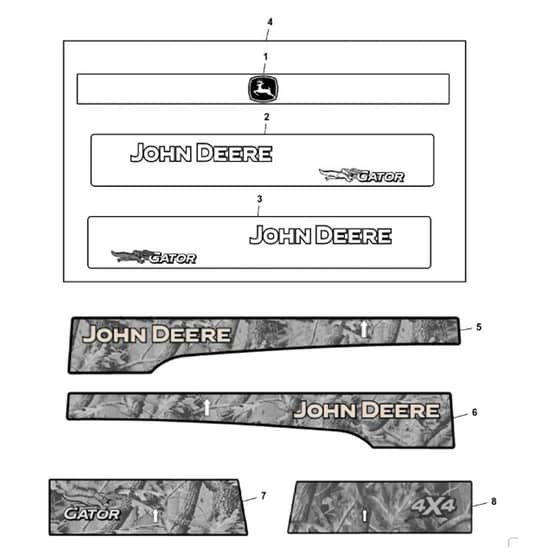 John Deere XUV825M - PC13309 - Labels Kit - ST927022
