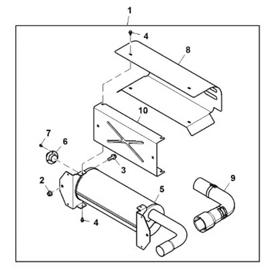 John Deere XUV825M - PC13309 - Muffler Kit - ST927147