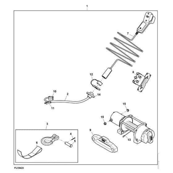 John Deere XUV825M - PC13309 - Winch Kit - ST982728