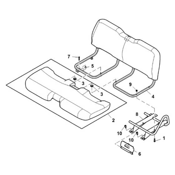 John Deere XUV825M - PC16090 - Bench Seat - ST1001249