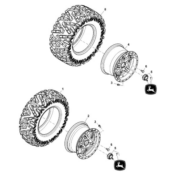 John Deere XUV825M - PC16090 - Wheels - ST1003116