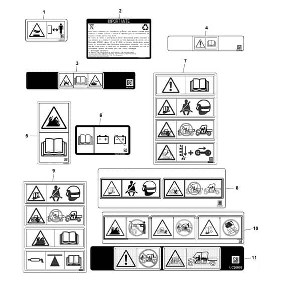 John Deere XUV825M - PC16090 - Labels - ST1004146