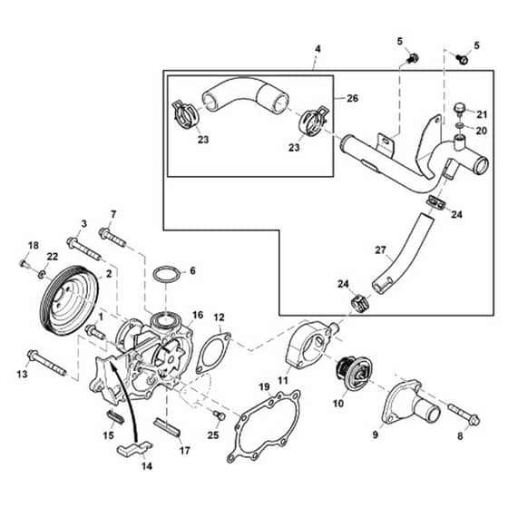 John Deere XUV825M - PC16090 - Water Pump - ST1005667