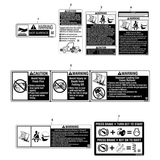 John Deere XUV825M - PC16090 - Labels - ST1007423
