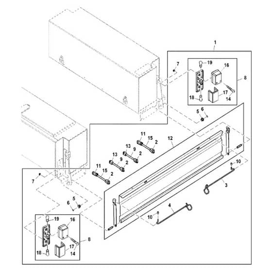 John Deere XUV825M - PC16090 - Tailgate Kit - ST1035342