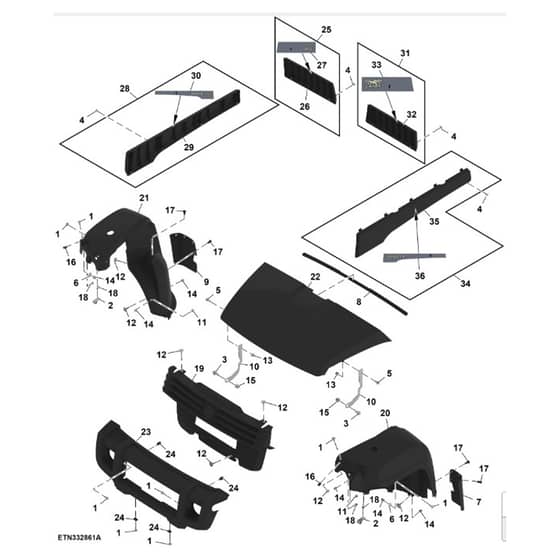 John Deere XUV825M - PC16090 - Panel - ST2111488