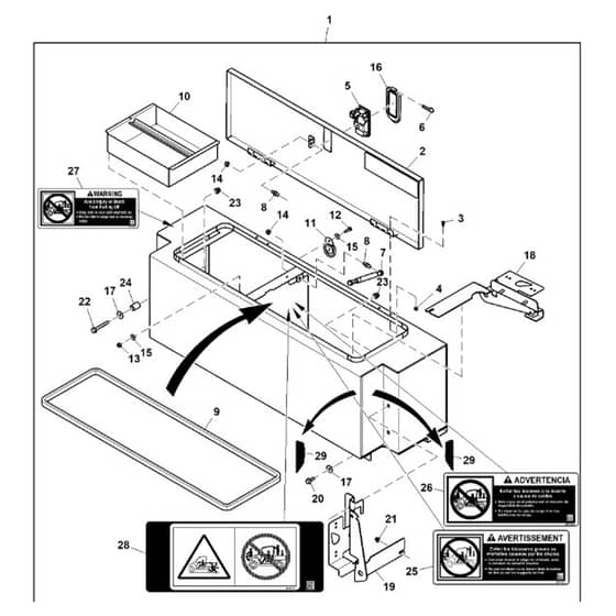 John Deere XUV825M - PC16090 - Top Opening ( - 060000) - ST927024