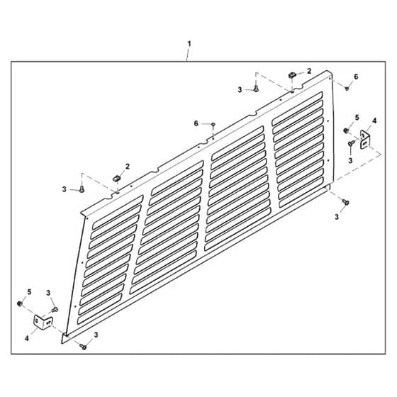 John Deere XUV835E - PC13094 - Rear Screen - ST868326