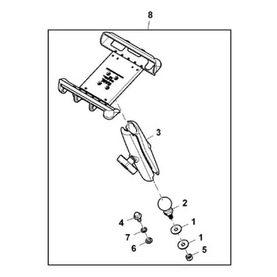 John Deere XUV835E - PC13094 - Tablet Mount - ST901506