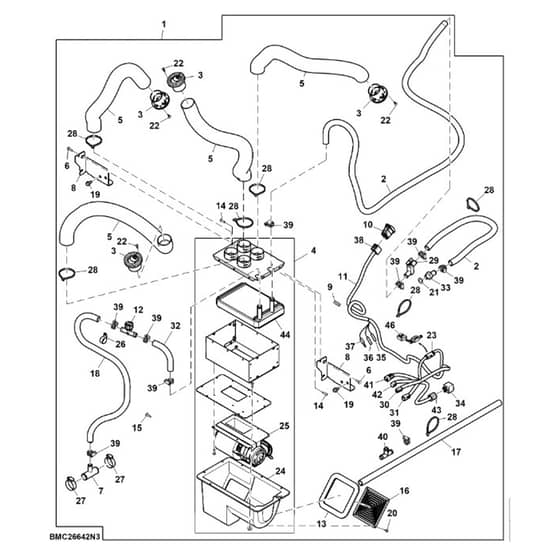 John Deere XUV835E - PC13094 - Heater Kit - ST910181