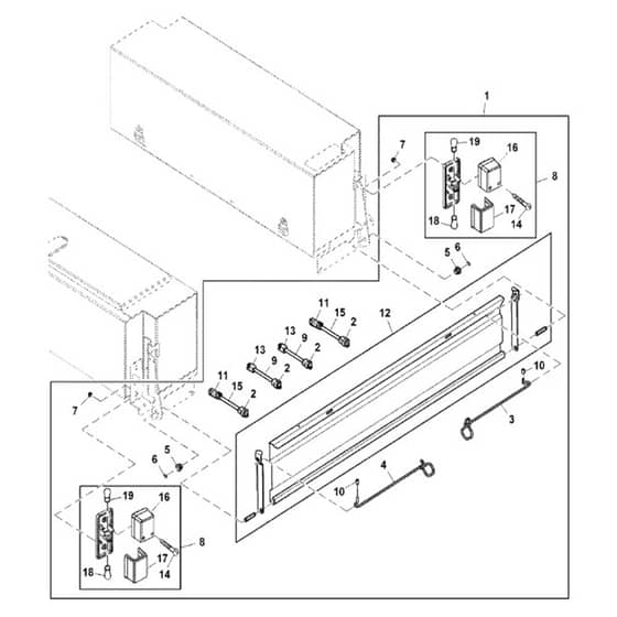 John Deere XUV835E - PC13094 - Tailgate Kit - ST927368