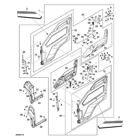 John Deere XUV835E - PC13094 - Door Kit - ST976534