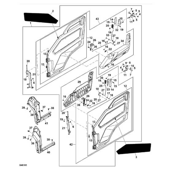 John Deere XUV835E - PC13094 - Door Kit - ST976558