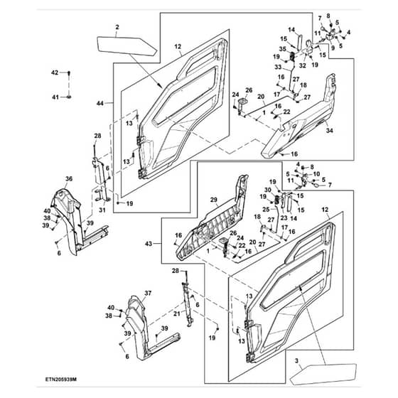 John Deere XUV835E - PC13094 - Half Doors - ST983255