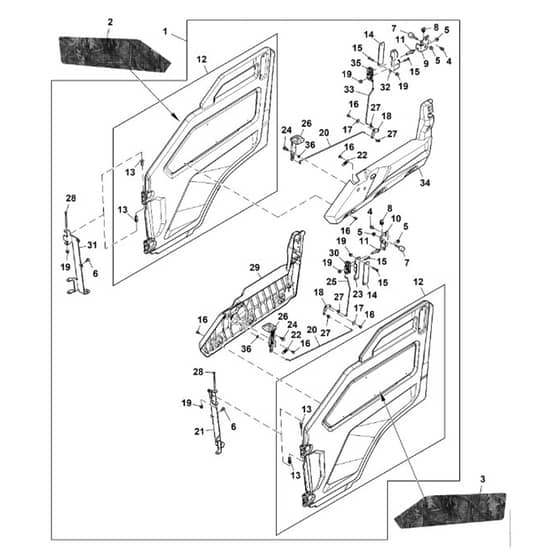 John Deere XUV835E - PC16094 - Door Kit - ST1002424