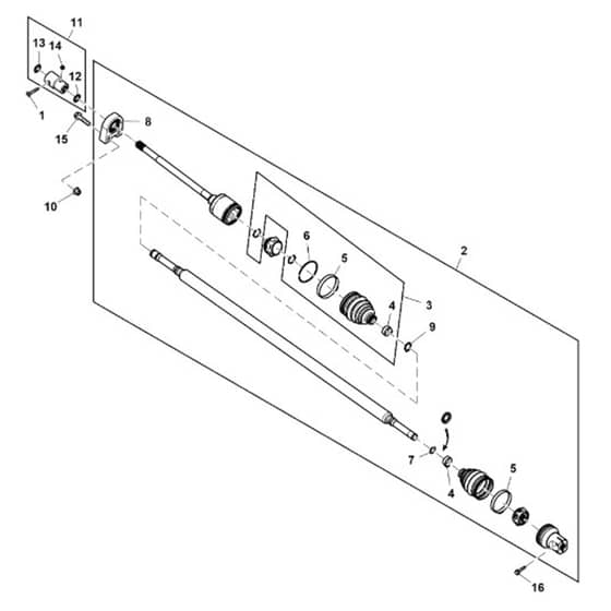 John Deere XUV835E - PC16094 - Driveshaft - ST1002670