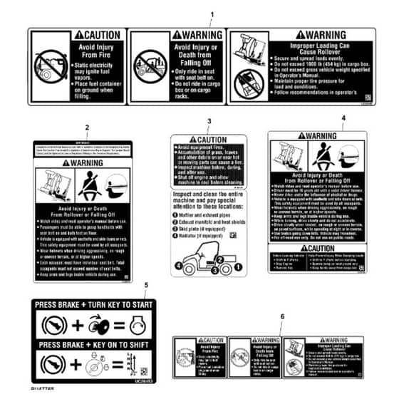 John Deere XUV835E - PC16094 - Labels - ST1003674