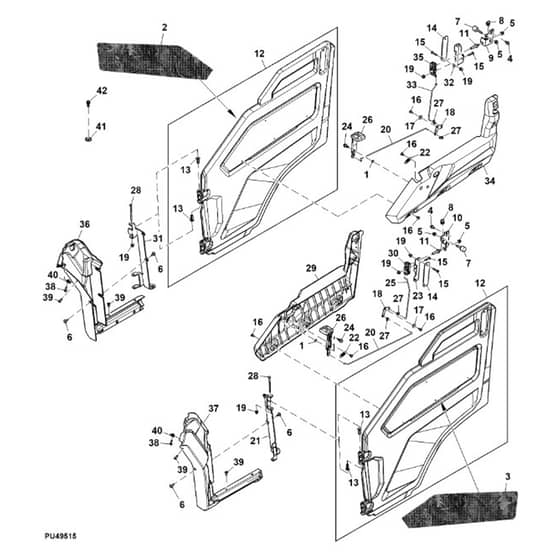 John Deere XUV835E - PC16094 - Half Doors - ST1003986