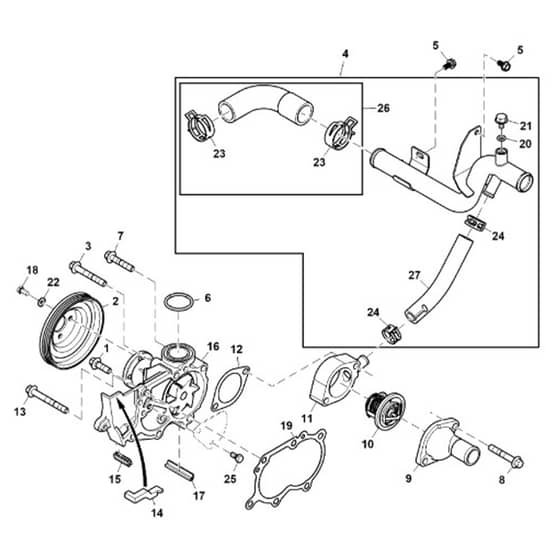 John Deere XUV835E - PC16094 - Water Pump - ST1005262