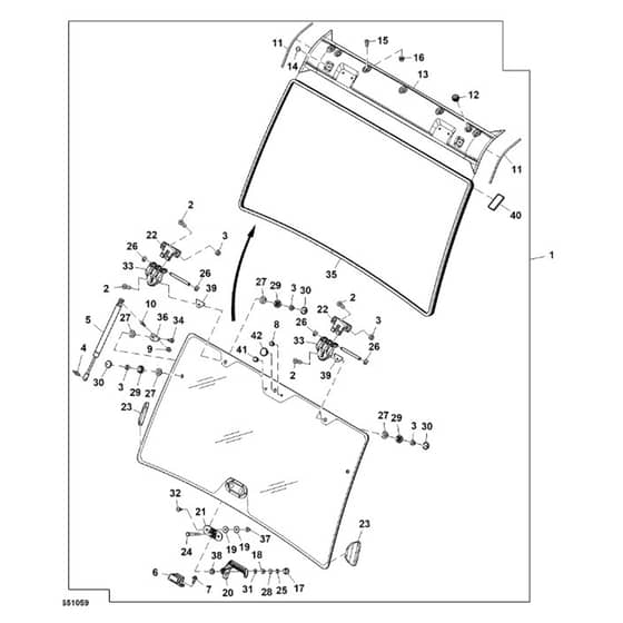 John Deere XUV835E - PC16094 - Windshield Kit - ST1024919