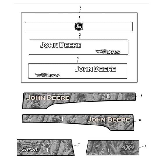 John Deere XUV835E - PC16094 - Labels Kit - ST927022