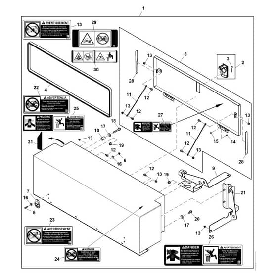 John Deere XUV835E - PC16094 - Side Opening ( - 060000) - ST927023