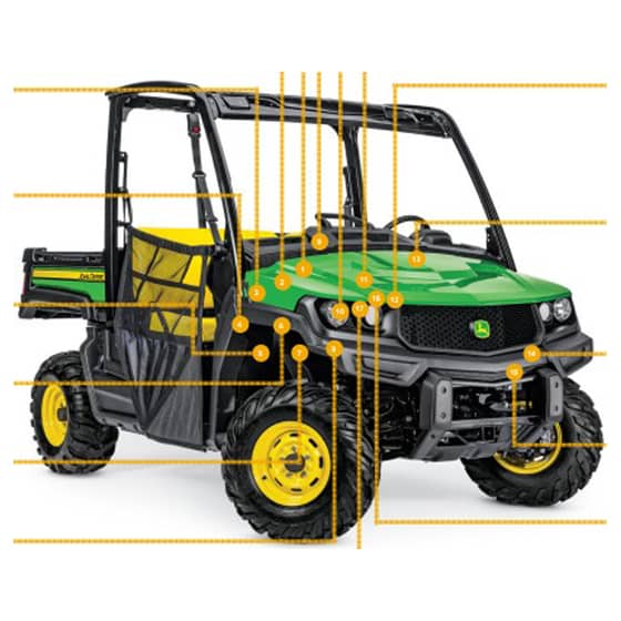 John Deere XUV835E S.N. 040001 Gator - Quick Reference Guide
