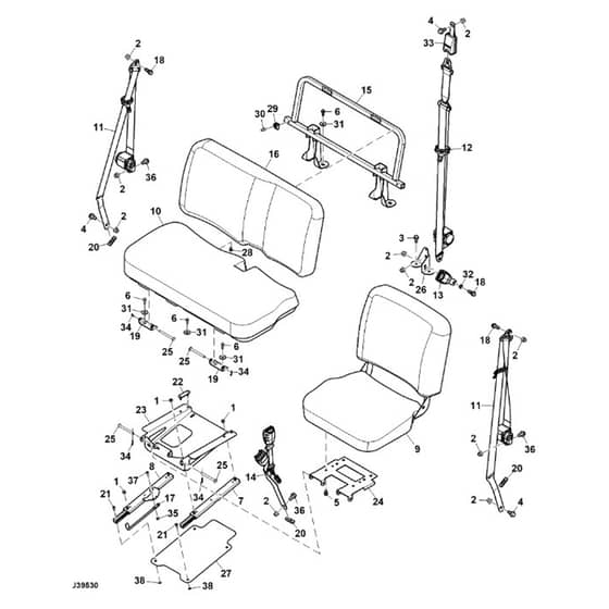 John Deere XUV835M - PC13095 - Seat - ST896277