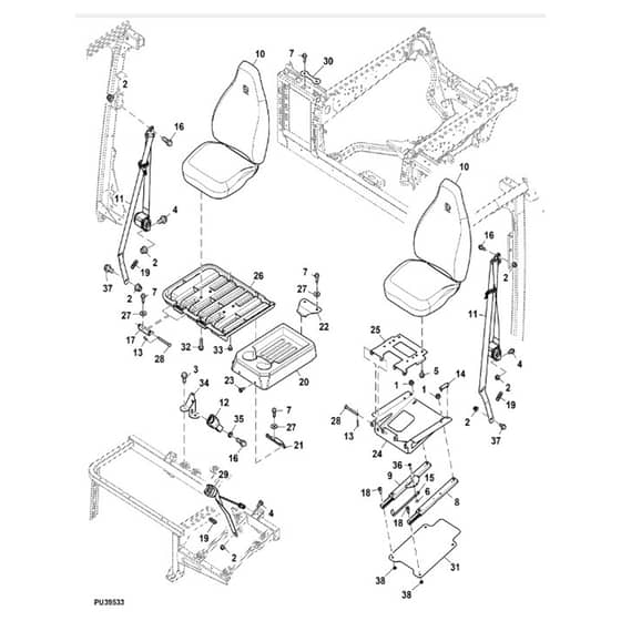 John Deere XUV835M - PC13095 - Seat - ST896448