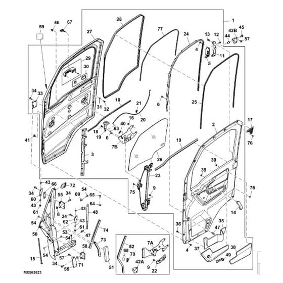John Deere XUV835M - PC13095 - Door Kit - ST897796