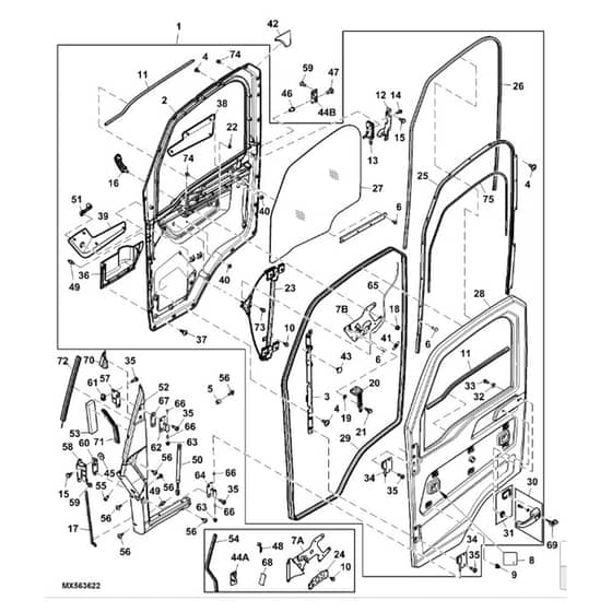 John Deere XUV835M - PC13095 - Door Kit - ST897828