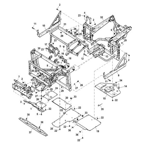 John Deere XUV835M - PC13095 - Frame - ST897931