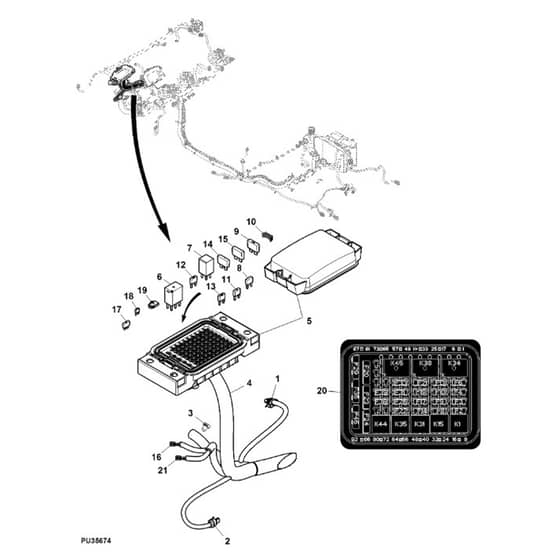 John Deere XUV835M - PC13095 - Chassis Wiring (2/6) - ST900852