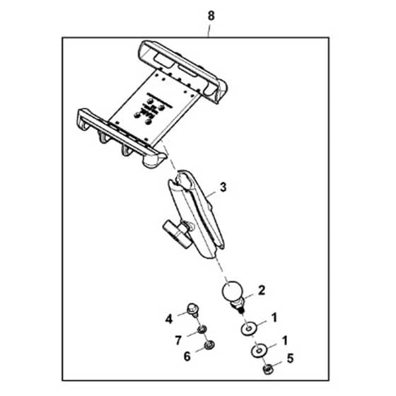John Deere XUV835M - PC13095 - Tablet Mount - ST901506