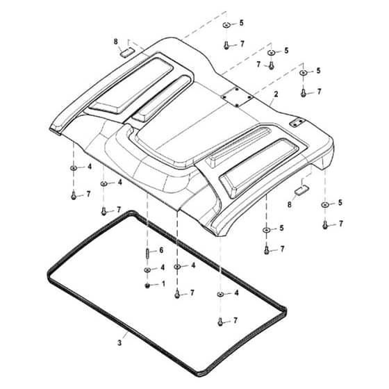 John Deere XUV835M - PC13095 - Roof - ST909051