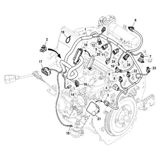 John Deere XUV835M - PC13095 - Engine Wiring - ST968047