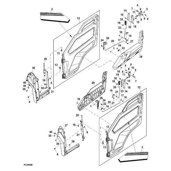 John Deere XUV835M - PC13095 - Half Doors - ST983247