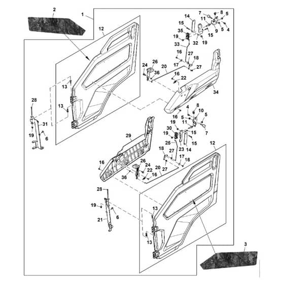 John Deere XUV835M - PC16082 - Door Kit - ST1002424