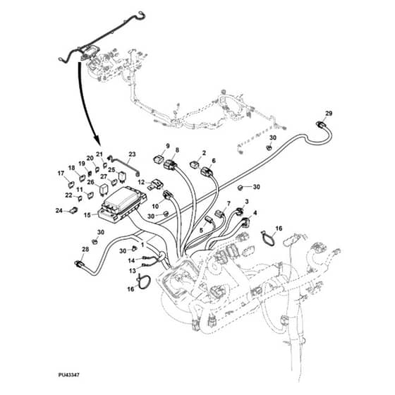 John Deere XUV835M - PC16082 - Chassis Wiring (3/3) - ST1002573