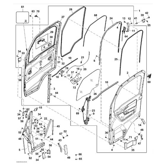 John Deere XUV835M - PC16082 - Door Kit - ST1002633