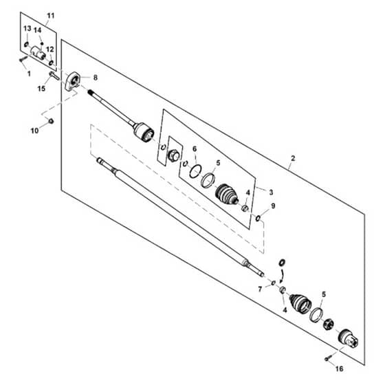 John Deere XUV835M - PC16082 - Drive Shaft - ST1002702