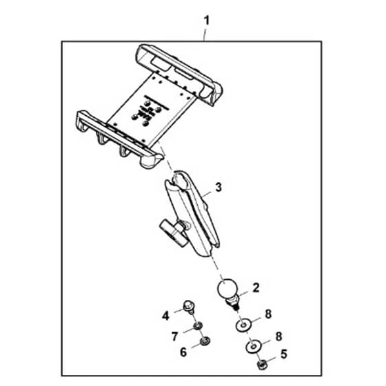 John Deere XUV835M - PC16082 - Tablet Mount - ST1031227