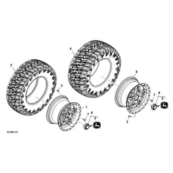 John Deere XUV835M - PC16082 - Wheels (050001 - ) - ST1032073