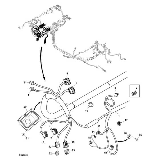 John Deere XUV835R - PC13096 - Chassis Wiring (3/6) - ST900086