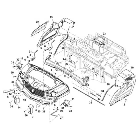 John Deere XUV835R - PC13096 - Bumper - ST901369