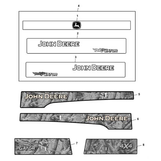 John Deere XUV835R - PC13096 - Labels Kit - ST927022