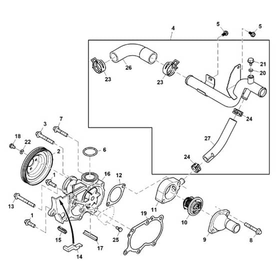 John Deere XUV835R - PC13096 - Water Pump - ST968187