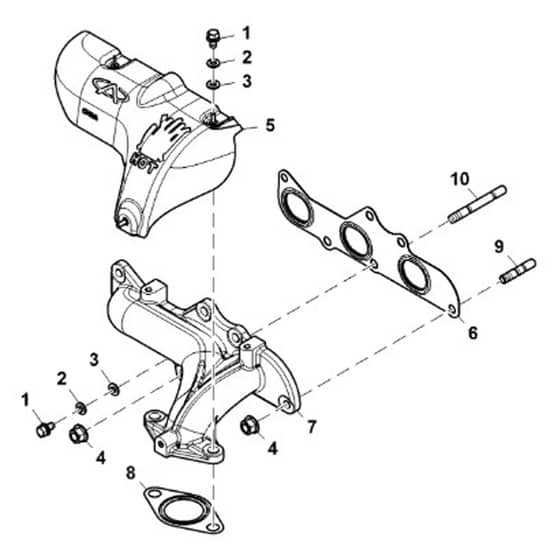 John Deere XUV835R - PC13096 - Exhaust Manifold - ST968193