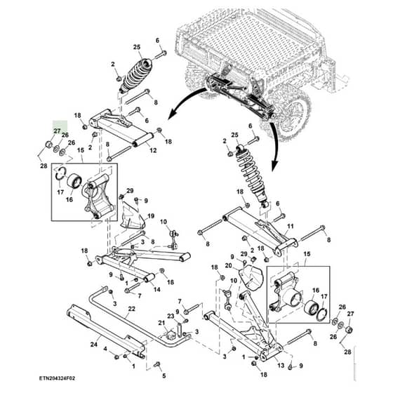 John Deere XUV835R - PC16091 - Rear Suspension - ST1003438